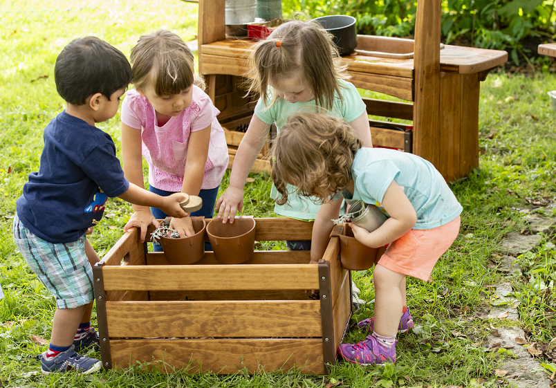 Children's outdoor play space at Work+Play Hub